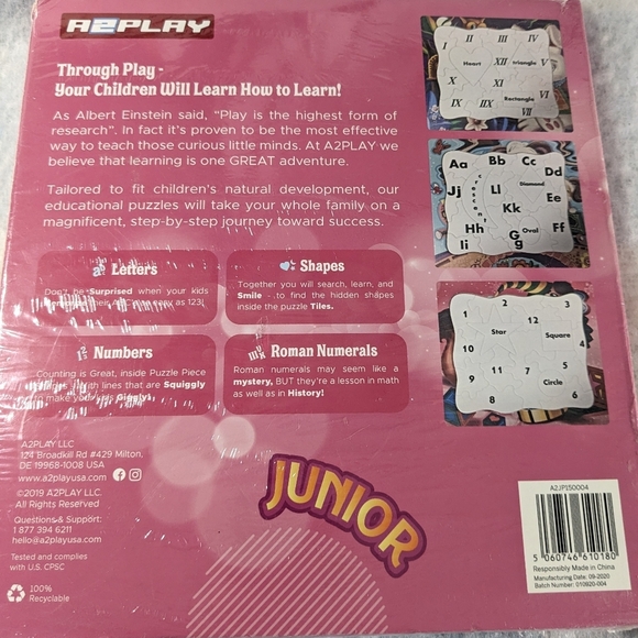 Educational Game for Kids. Junior 3 Puzzle Pack. New - Picture 4 of 10